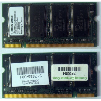 Модуль памяти 256MB DDR Memory SODIMM в Копейске, DDR266 (PC2100) в Копейске, CL2 в Копейске, 200-pin в Копейске, p/n: 317435-001 (для ноутбуков Compaq Evo/Presario) - Копейск