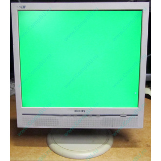 Б/У монитор 17" Philips 170B с колонками и USB-хабом в Копейске, белый (Копейск)